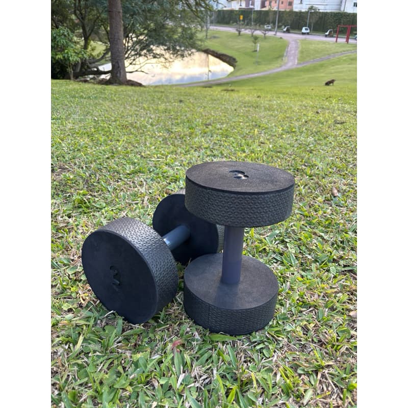 Par de halteres 3kg -  duas unidades. Academia, musculação, treino.
