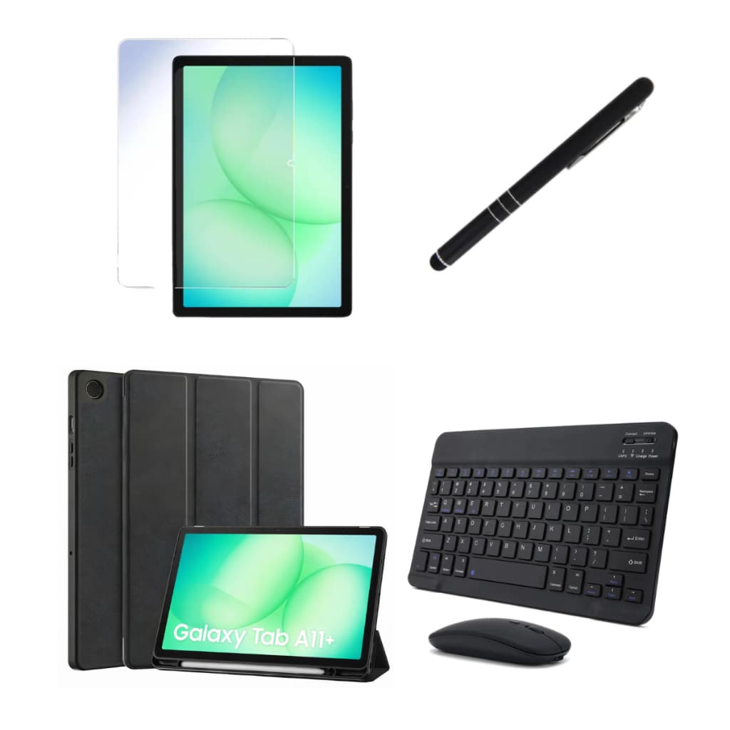 Kit Completo Capa Case Smart + Película + Mouse + Teclado Caneta Para Samsung Galaxy Tab A11+ A11 Plus SM-X230/X236