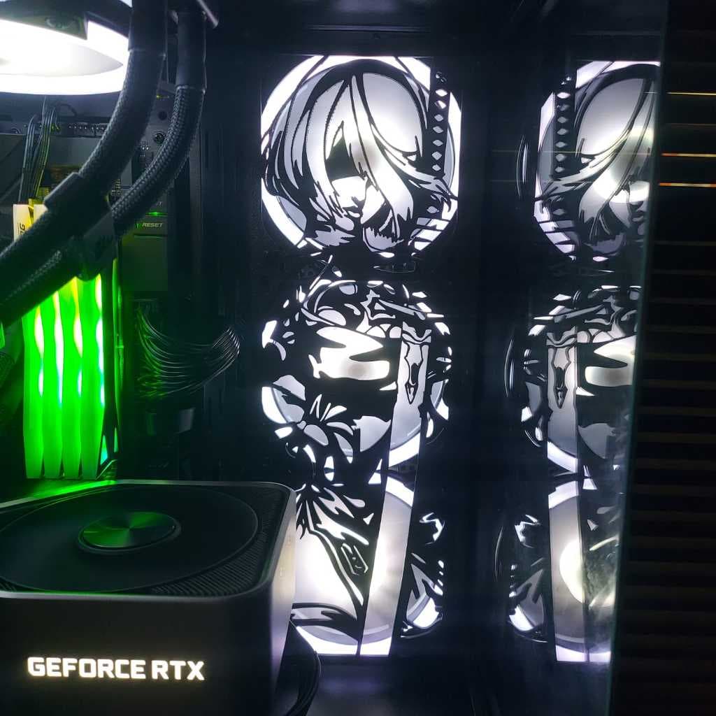 GRADE GRELHA PARA COOLER FAN GRILL 360MM X 120MM NIER AUTOMATA 2B ANIME PC SETUP GAMER