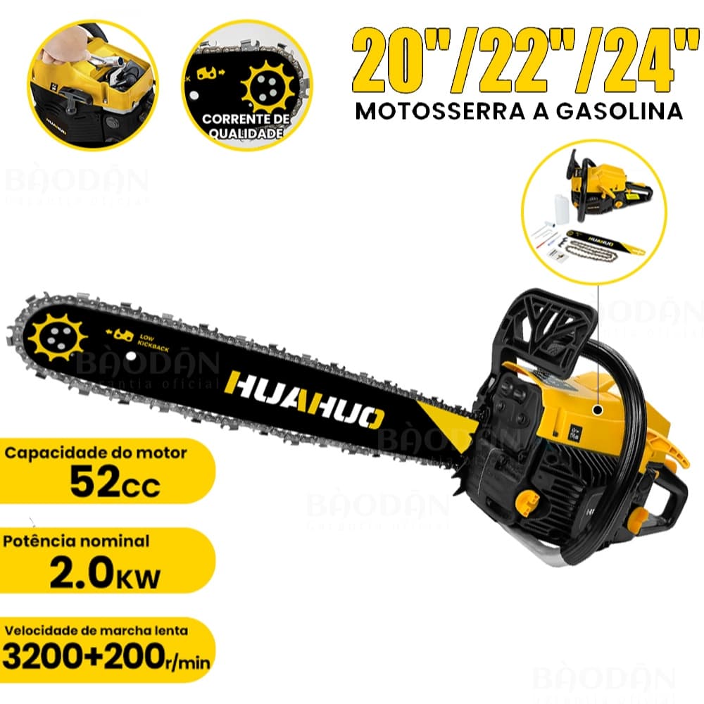 Motosserra a Gasolina Pro 54cm3 (cc) 20'Profissional~