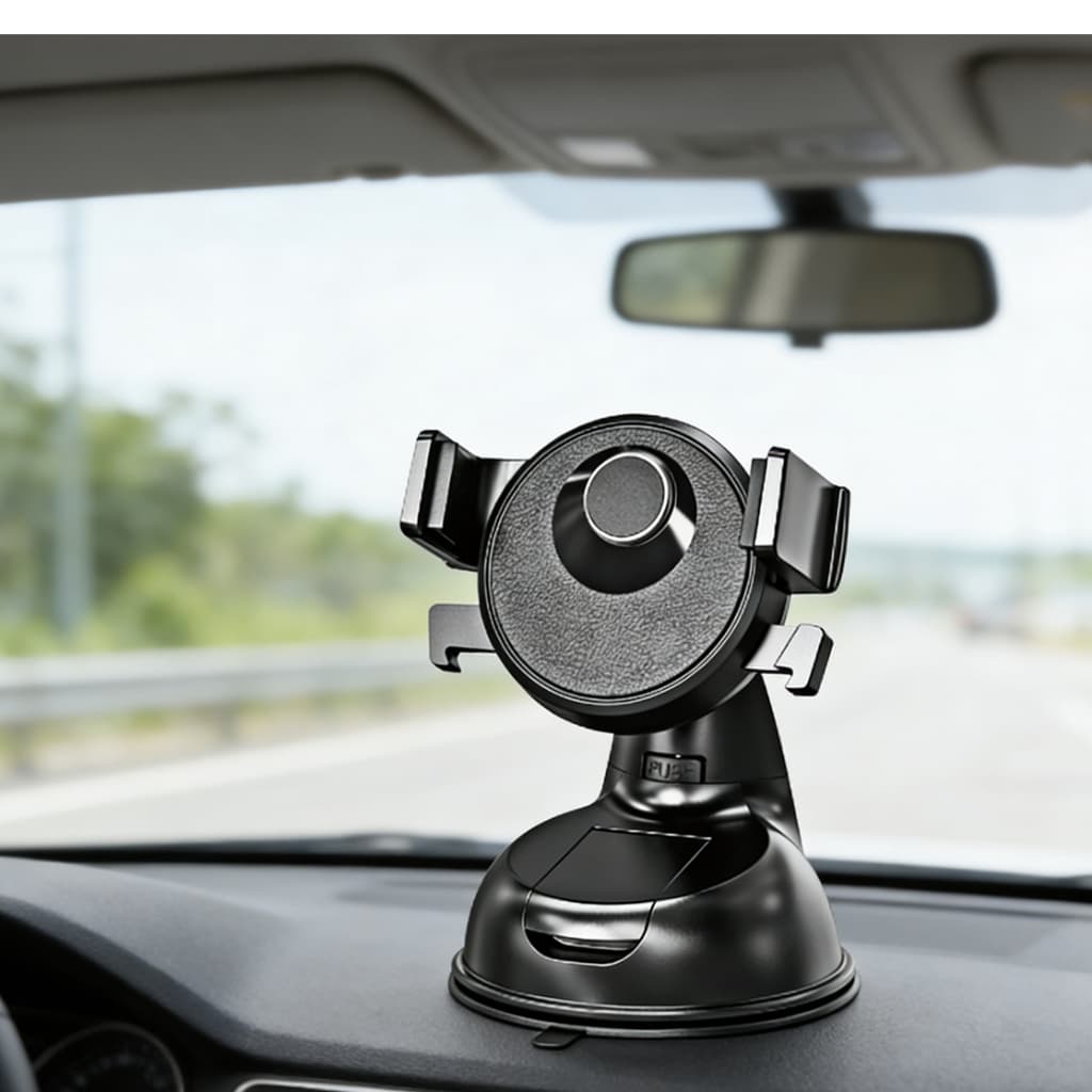 Suporte De Celular Veicular Carro Com Ventosa Painel Rotação 360 Preto CJ-80