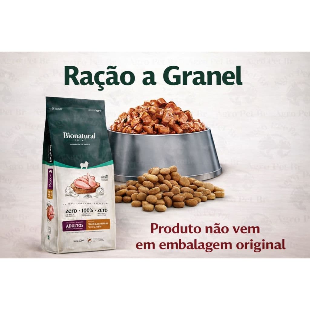 RAÇÃO BIONATURAL PRIME CÃES RAÇAS PEQUENAS ADULTOS FRANGO - RAÇÃO A GRANEL