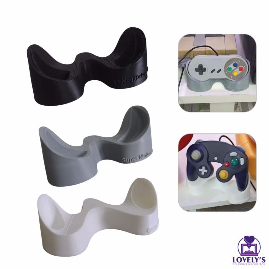 Suporte de Mesa para Controle de Vídeo Game Nintendo, Sega Mega Drive, Game Cube