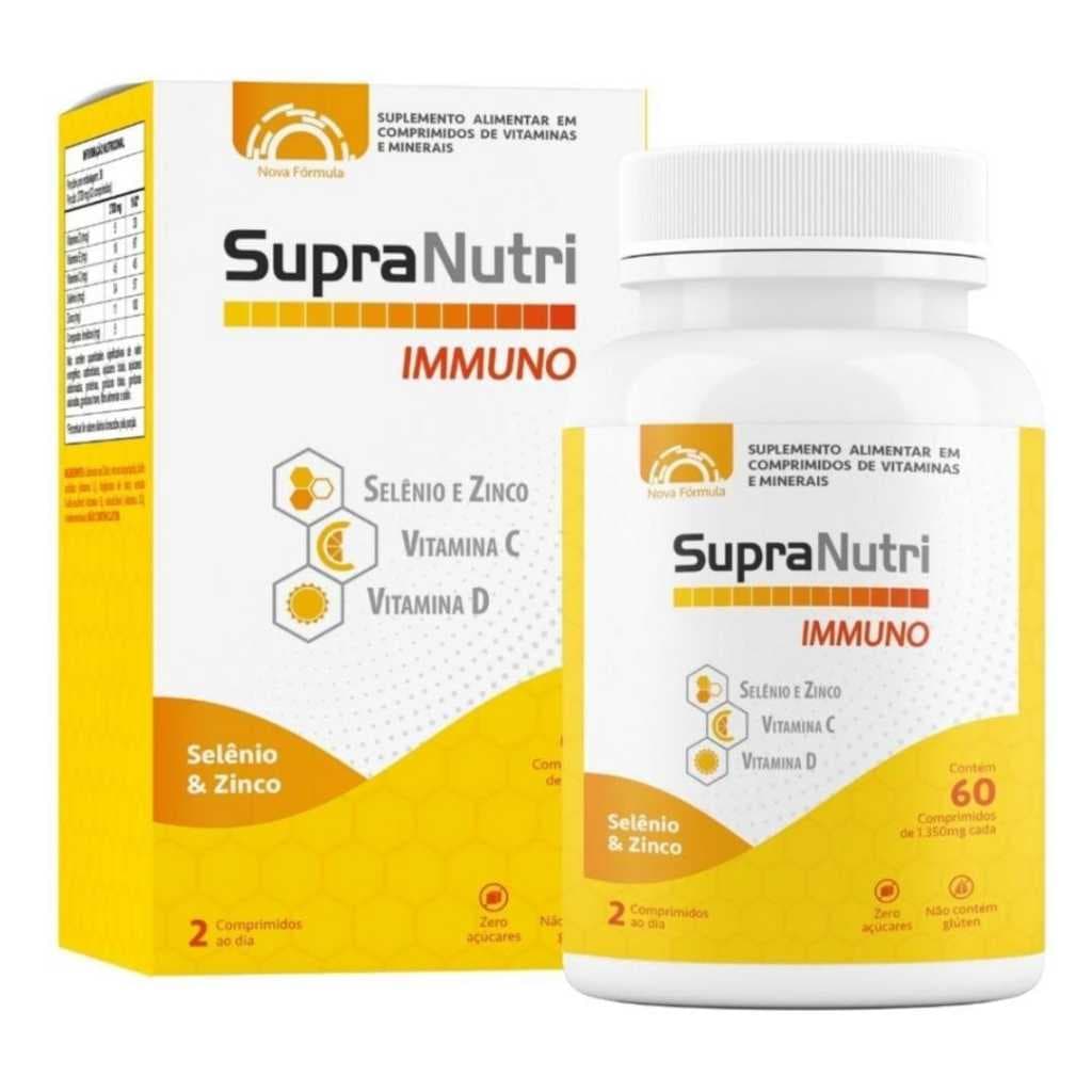 SupraNutri Imuno – Suplemento de Vitaminas e Minerais | Selênio, Zinco, Vitamina C e D | 60 comprimidos
