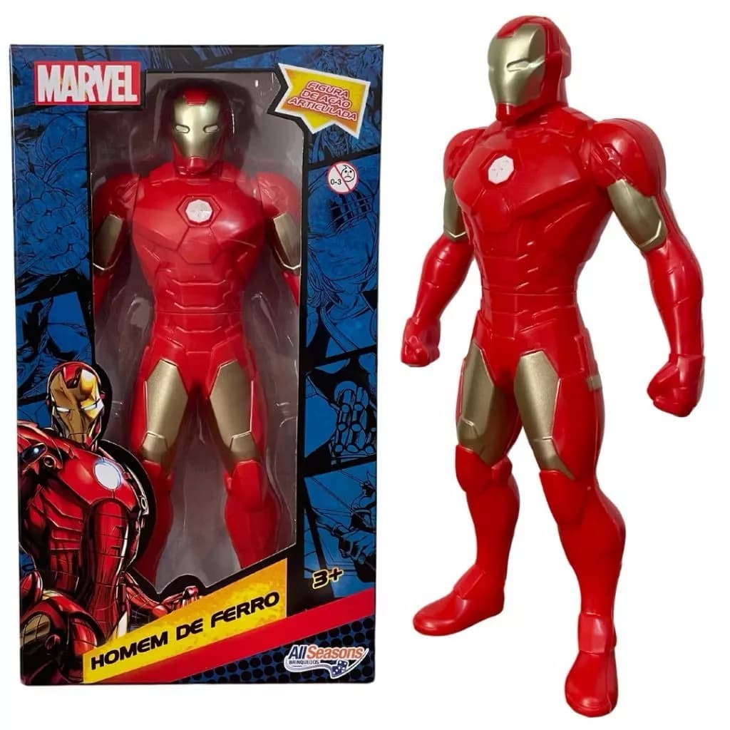 Boneco Homem de Ferro Articulado 22cm Grande 9,5cm Pequeno Marvel Action Figure Avengers