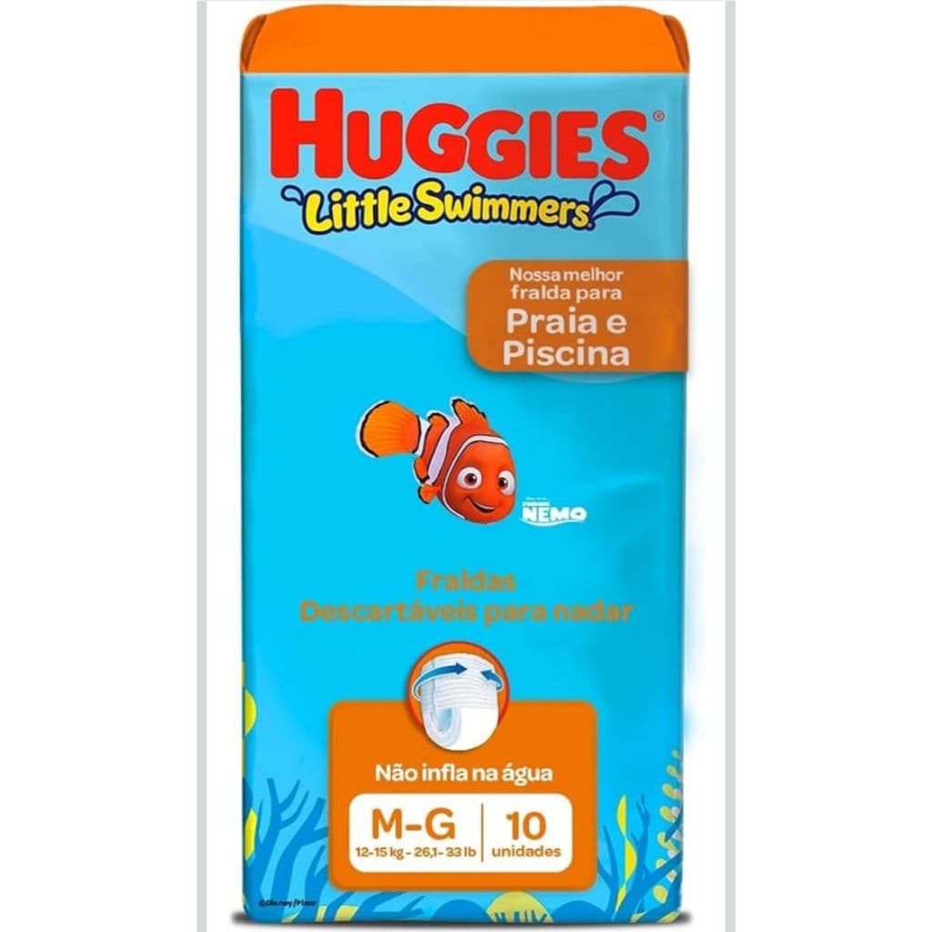 Fralda Infantil Little Swimmers M/G, 10 Unidades, Huggies