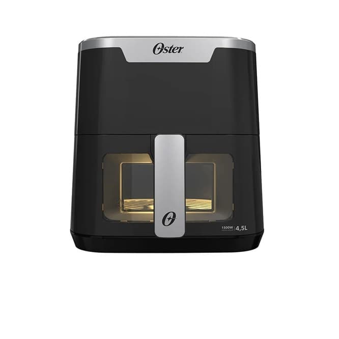 Fritadeira Digital Oster sem Óleo, 4,5L, com visor transparente,  OFRT920, Preta 127v