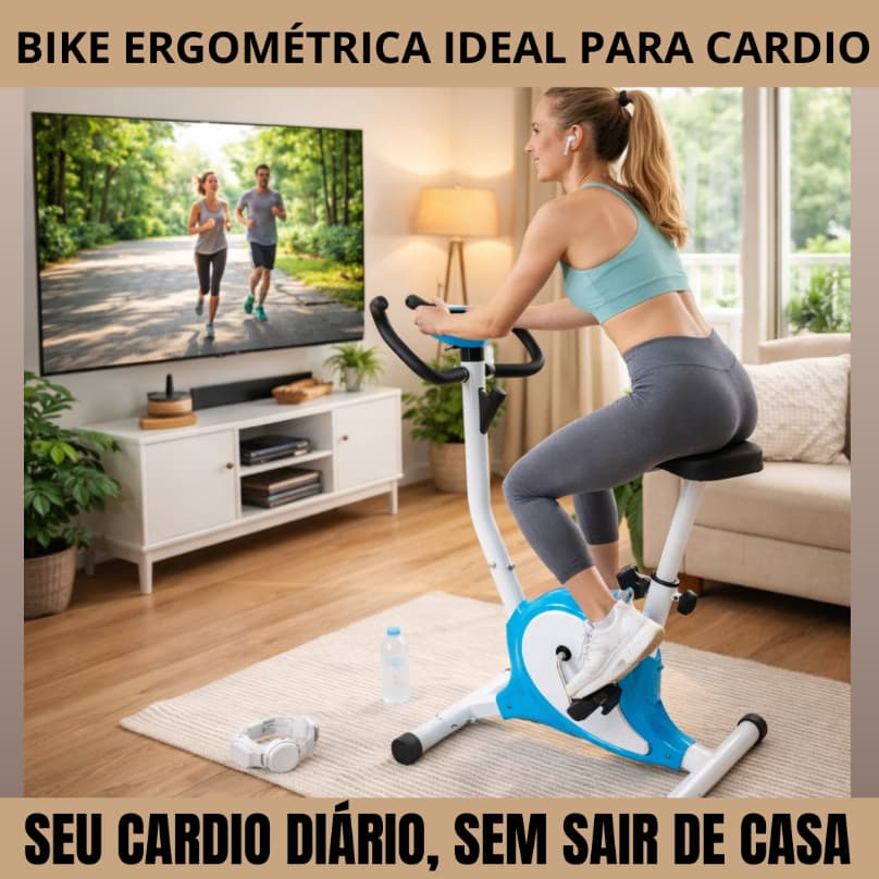 Bicicleta de fita Medpoint Ergometrica Spinning Exercicio Treino em casa compacta