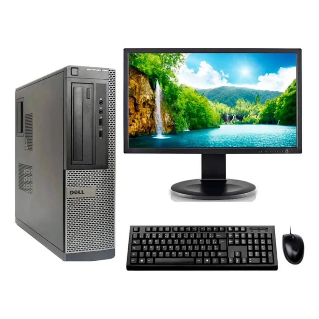 KIT PC COMPUTADOR CPU CORE I3 I5 I7 Memória 4gb ou 8gb Ddr3 HD160GB Wi-Fi MONITOR 19 TECLADO MOUSE RODA JOGOS