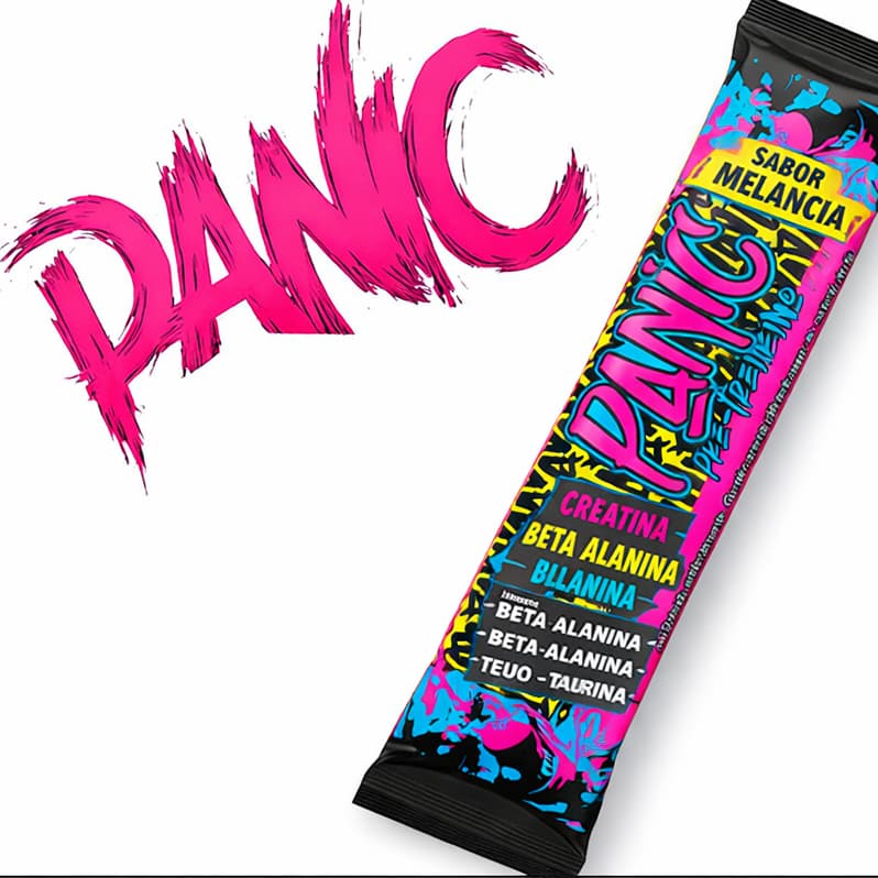 Panic Pré-Treino Dose Única Stick Sabor Maçã Verde – Energia, Foco e Força Para Seu Treino