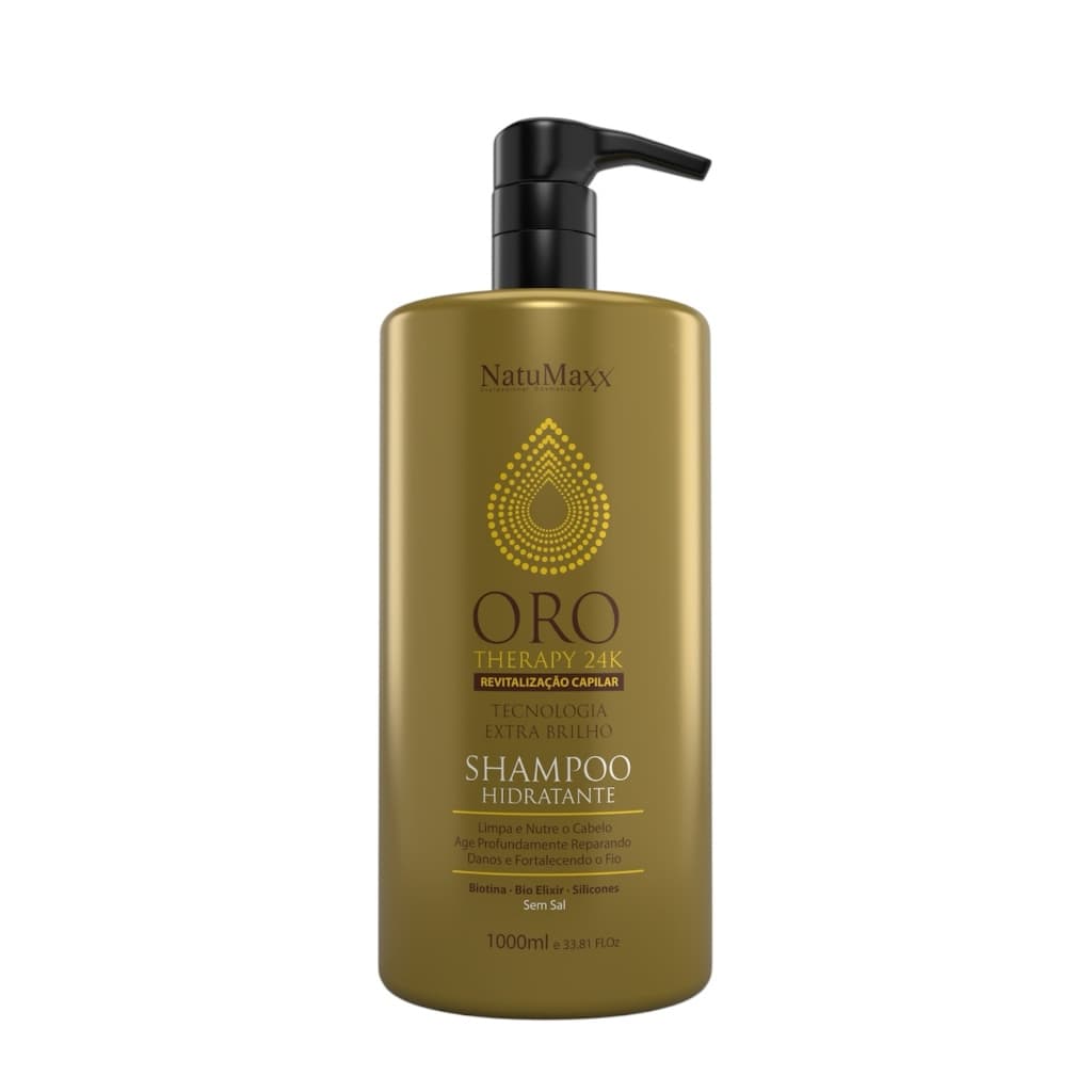 Shampoo Hidratante 1l Natumaxx Oro Therapy 24k