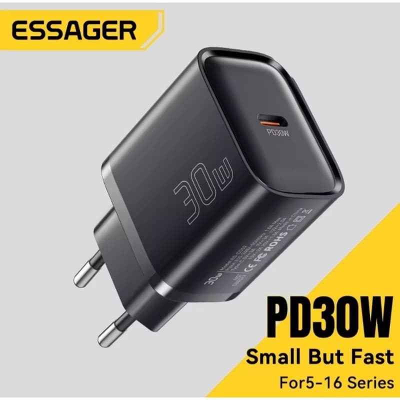 Essager 30w tipo c carregador pd qc3.0 rápido tipo c carregador para iphone 16 15 14 13 prosamsung s25 xiaomi ipad