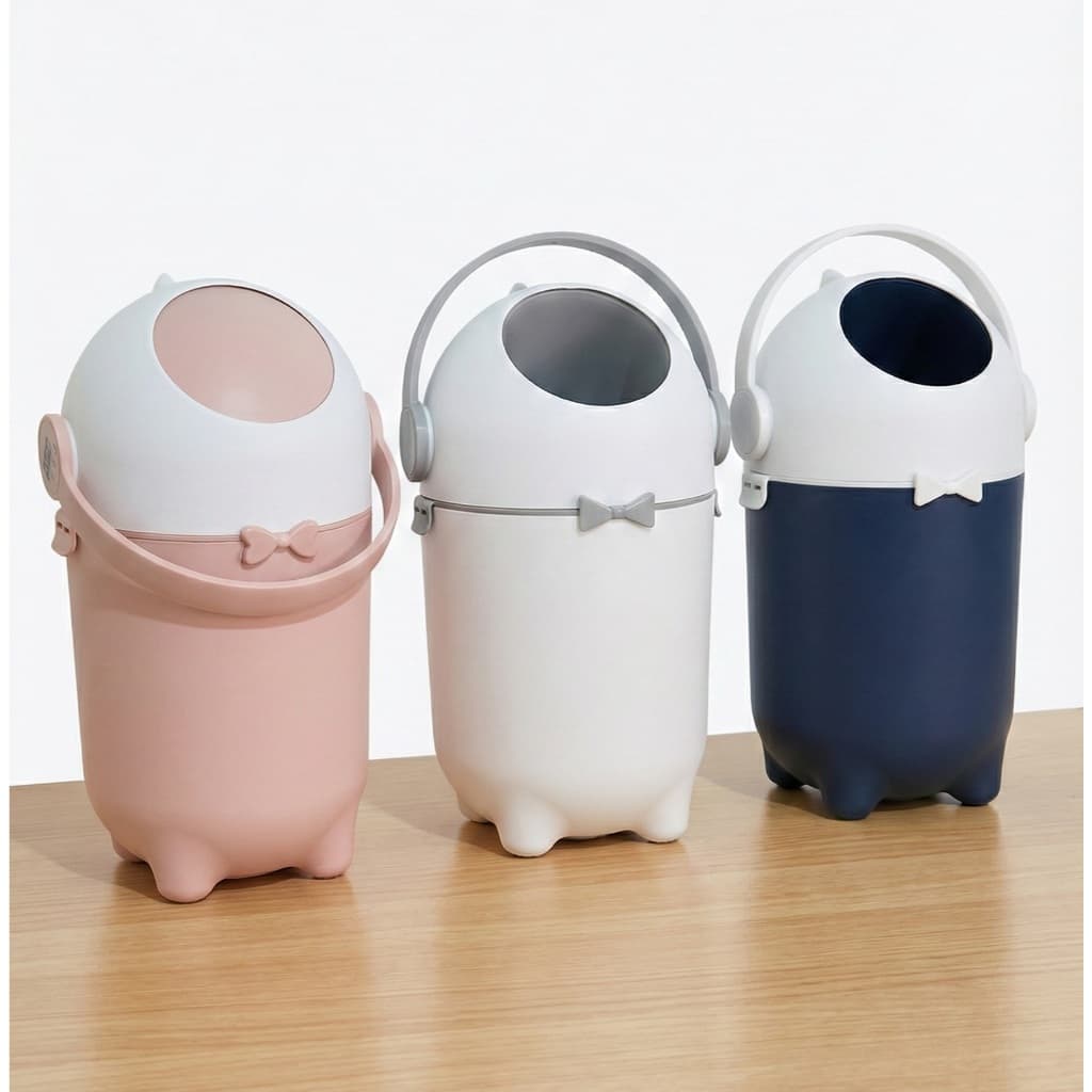 Lixeira Antiodor para Fraldas de Bebe Banheiro Quarto Pet Magica - Cores Branca Rosa Azul