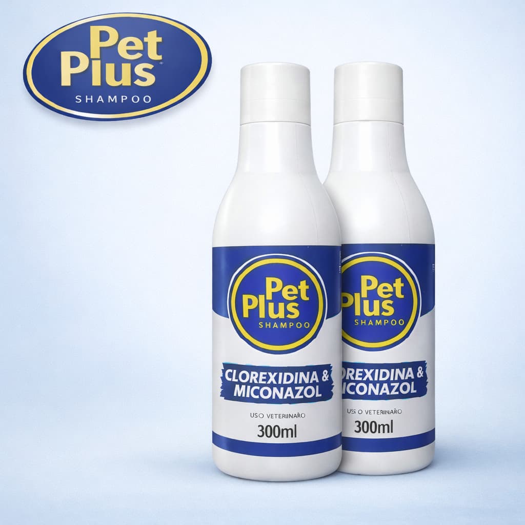 Shampoo Antifúngico e Antisséptico para Cães com Miconazol e Clorexidina 300ml