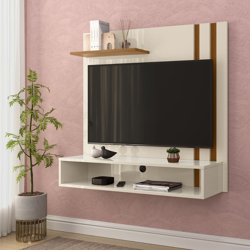Painel Light Para Tv De Até 32 Polegadas Com Nicho Suporte de Parede Sala Escritório - Varias Cores