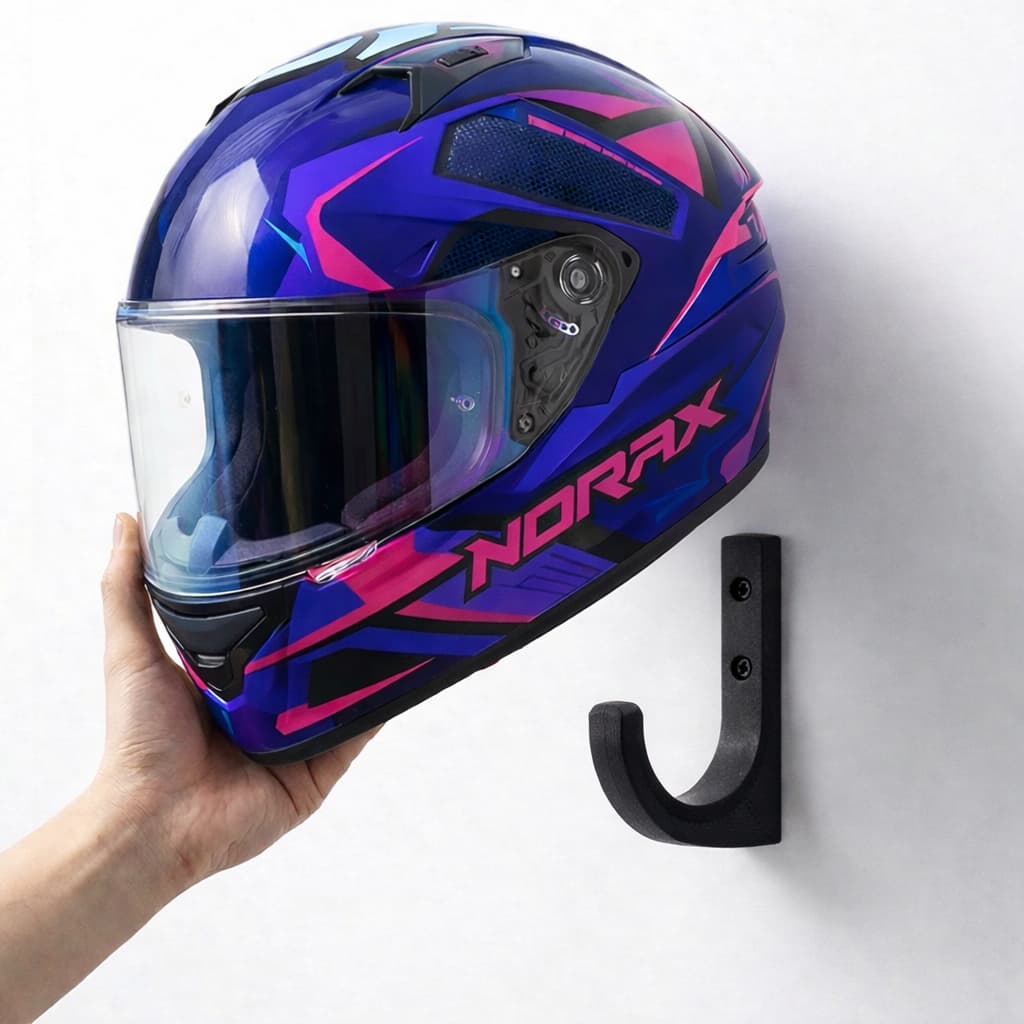 Kit Gancho de Parede para Capacete de Moto Acessórios Boné Chaves Parafuso Incluso, Acessórios Boné