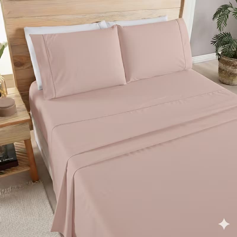 Jogo De Lençol Casal 3 Peças Casal Padrão 100% Algodão Premium 600 Fios Cama Box Kit  Varias Cores Oferta