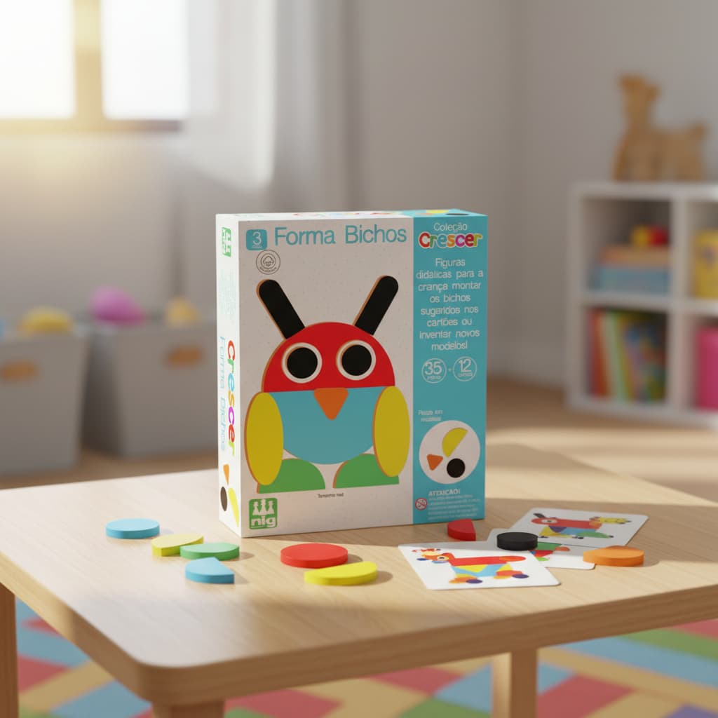 Brinquedo Educativo Infantil Forma Bichos Nig Brinquedos