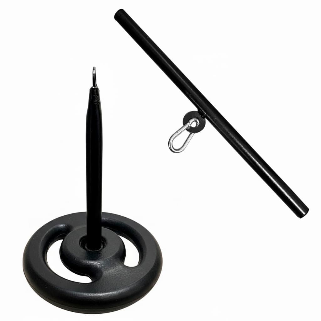Kit Suporte e Barra Para Agachamento Sumô Treino Musculação