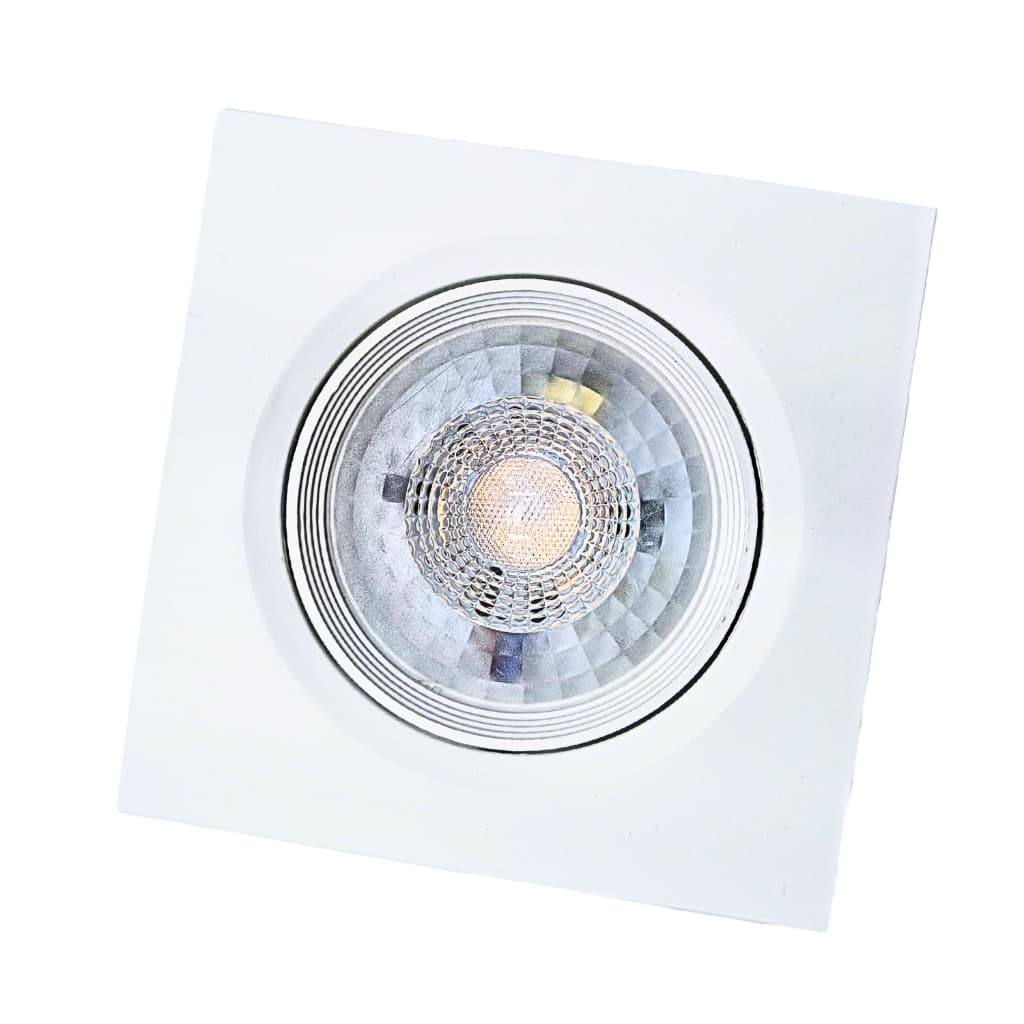 Luminária Spot Led 3W Quadrado Branco 3000K Embutir Branco Quente Bivolt Luminária Led Teto Gesso