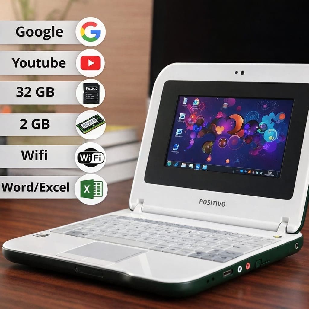 Netbook Positivo Novinho Bateria Boa 2GB RAM