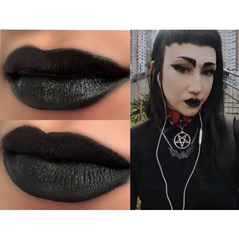 Batom Líquido Matte/Batom Líquido Black/Hallowen/GÓTICOS/Maquiagem Artística