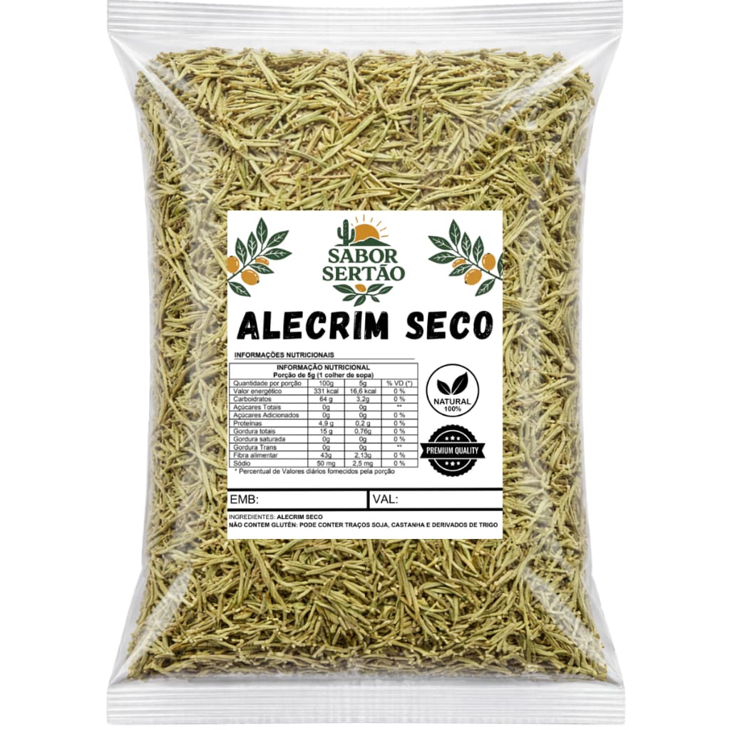 Alecrim Desidratado Seco 100% Natural 1KG - 500GR - 250GR