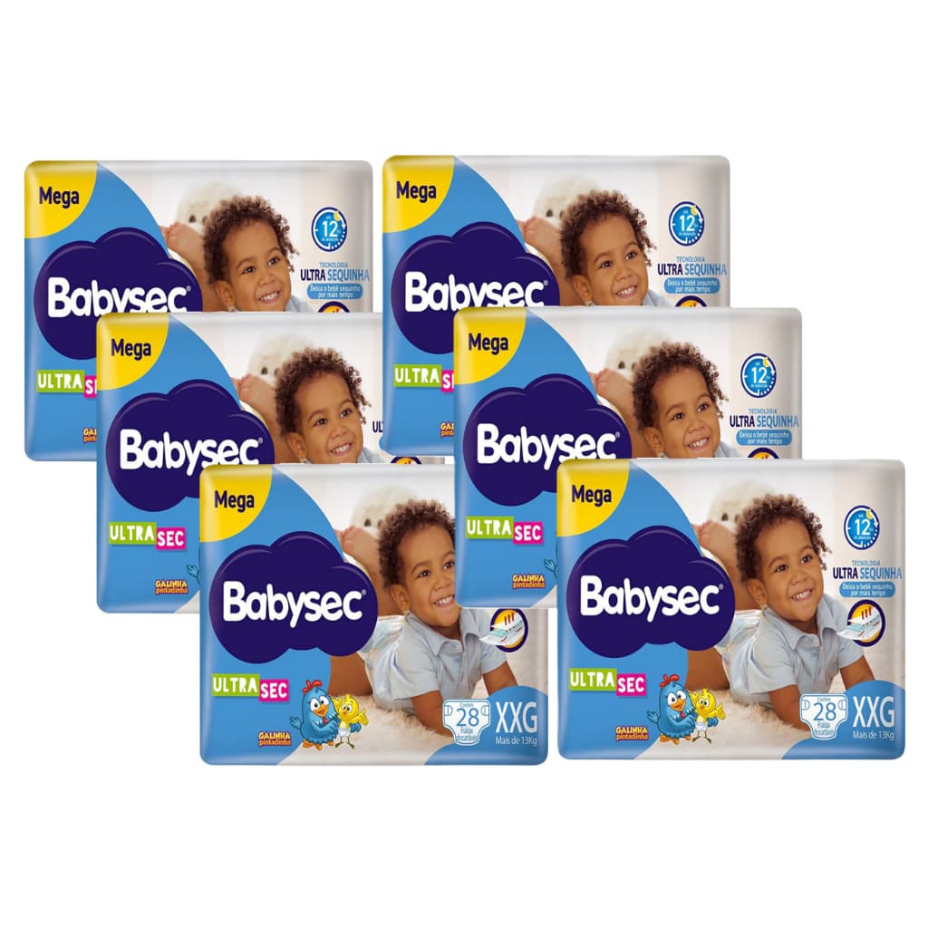 KIT FRALDAS BABYSEC XXG C/ 28 UNIDADES