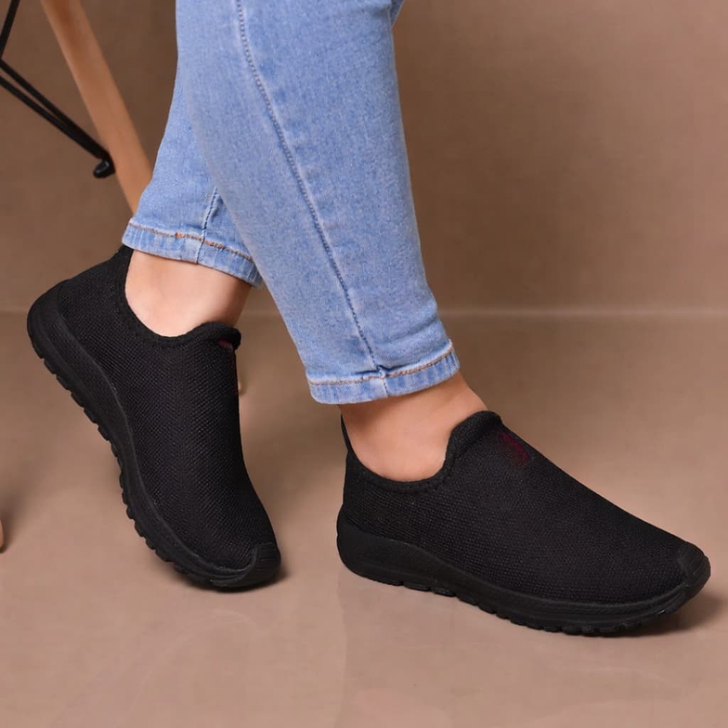 Tênis Feminino Meia Calce Fácil Sapato Sem Cadarço Slip On Confortável 34 ao 39