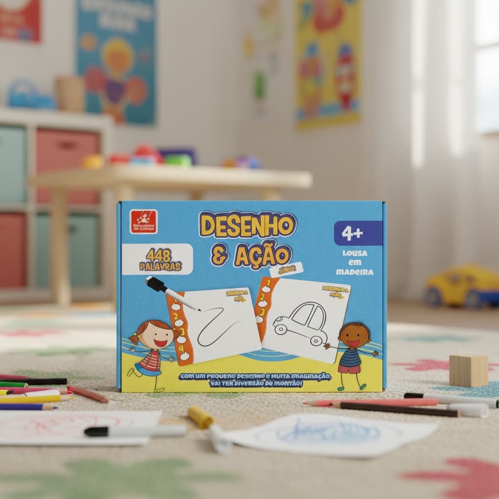 Kit Pintura Infantil Desenho E Ação Brinquedo Educativo 4 Anos + Nig Brinquedos