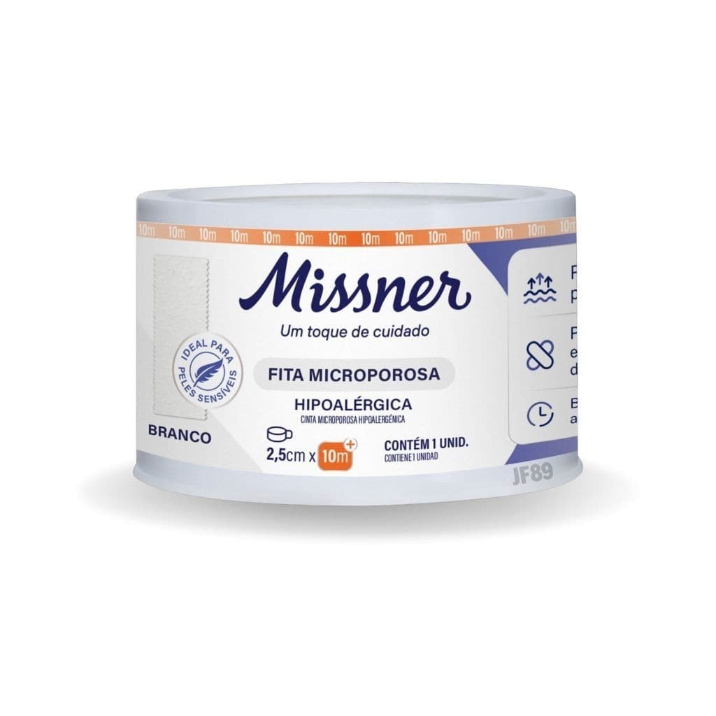 Micropore 2,5cm X 10m - Kit C/4 Unidades Branco Adpele