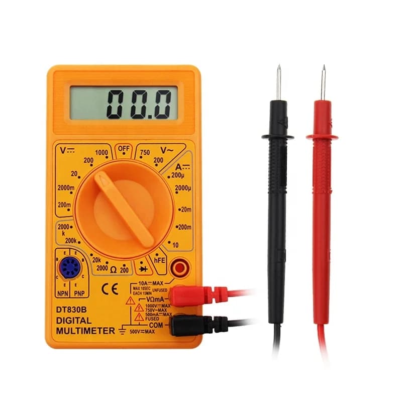 Multímetro Digital Profissional Portátil Visor LCD Teste Tensão Corrente Elétrica + Cabos LWJ-303A