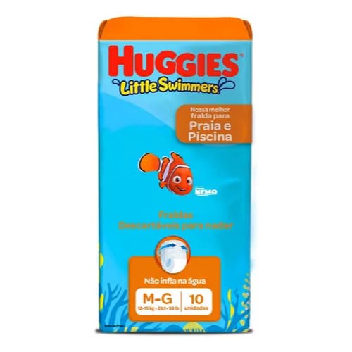 Huggies Fralda Little Swimmers M/g - 10 Fraldas Sem Gênero