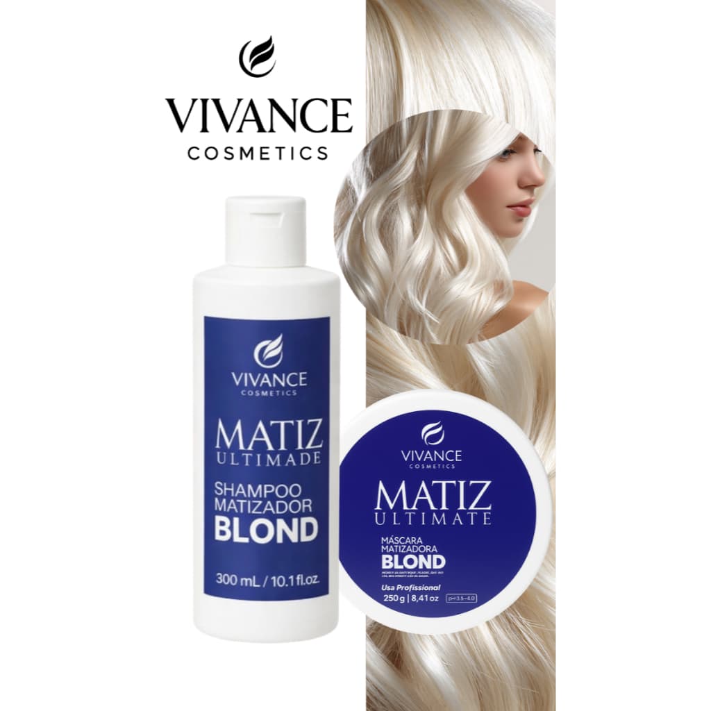 VIVANCE BLOND/PLATINUM SHAMPOO MATIZADOR 300ML + MÁSCARA MATIZADORA HIDRATANTE 250G VIVANCE COSMETIC