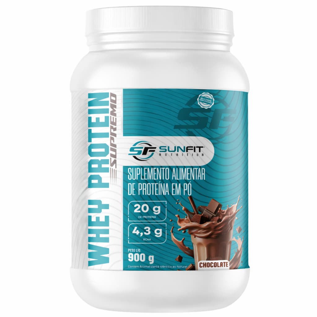 Whey Protein Supremo SF 900g Pote Sabor Chocolate