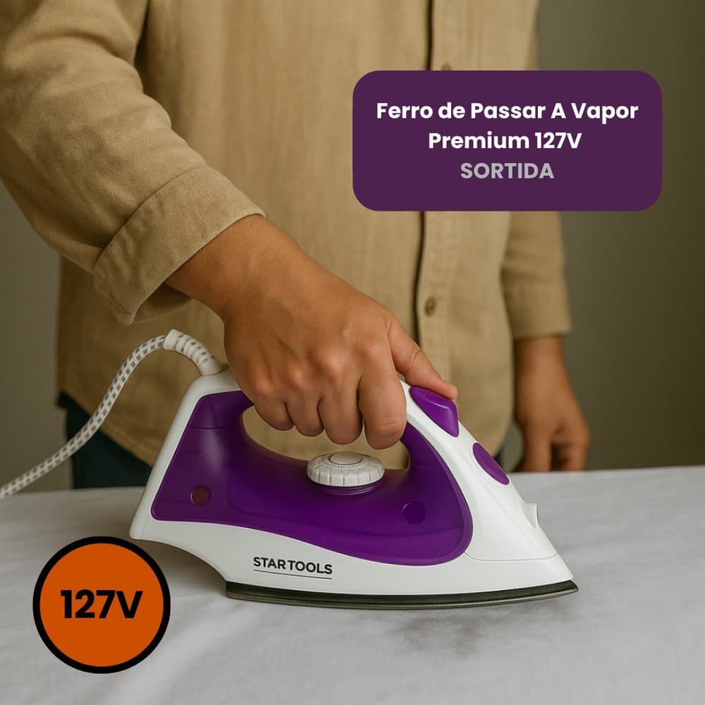 Ferro A Vapor Premium Uso Doméstico Rápido Eficiência Alta Qualidade 127v