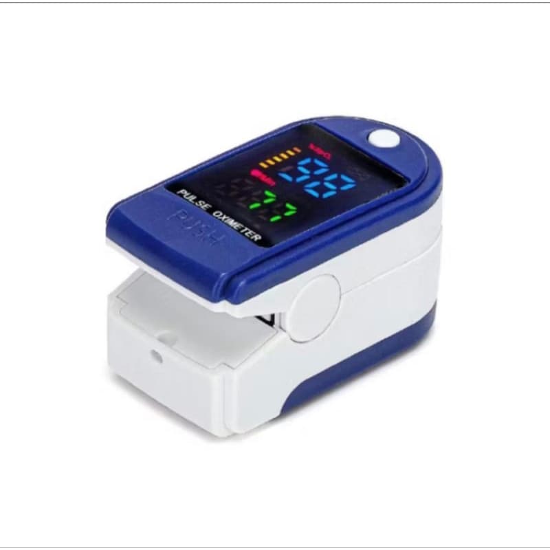 Medidor Oxímetro Digital de Dedo - Portátil - Branco/Azul - ENVIO IMEDIATO!
