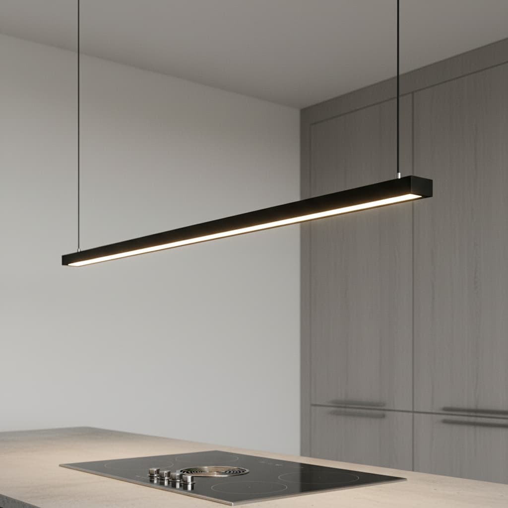 Pendente luminaria Teto Com Led Integrado Slim 90cm Para Decoração Casa Sala e Escritório Quarto Sala de Jantar cozinha