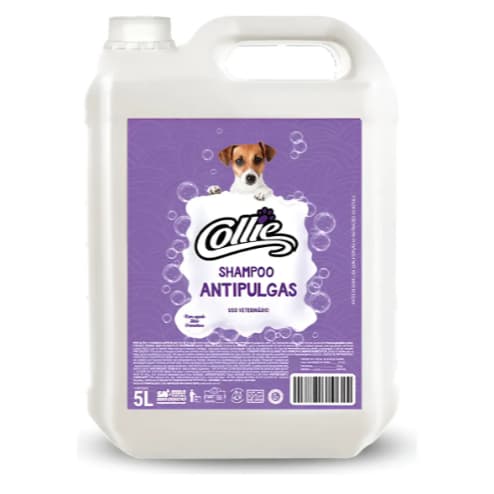 Shampoo de Pêlos Antipulgas 5 Litros Roxo para Cães - Collie
