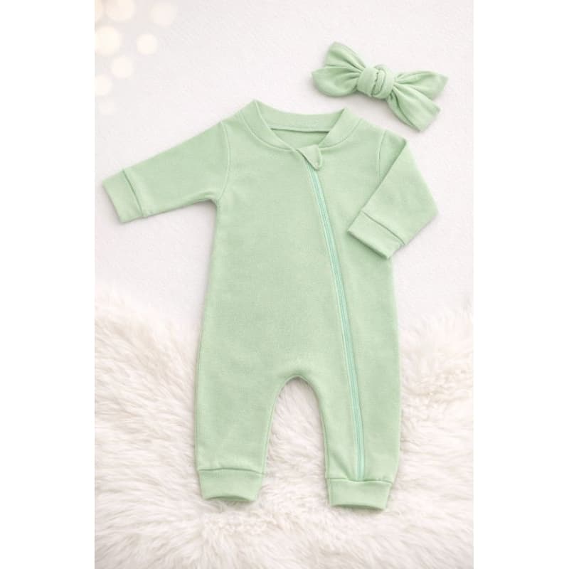 Macacão Infantil para menina - conjunto para bebê - roupa bebê menina - Macacão para bebê menina com faixa de cabelo