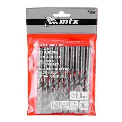 Kit 10 Brocas Metal Aço Completo profissional 125mm x 81mm x 3/8
