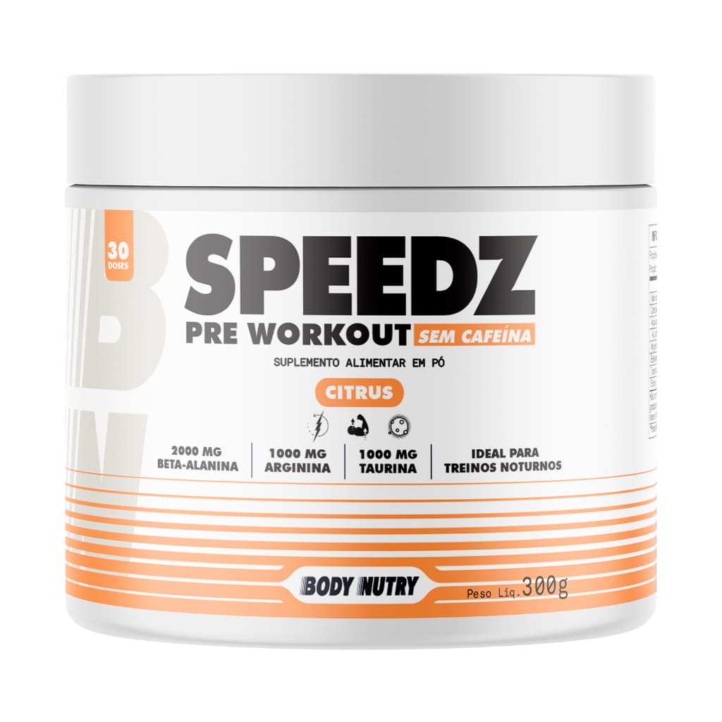 SpeedZ - Pré Treino sem Cafeína 2000mg Beta-Alanina e 1000mg de Arginina e Taurina - Body Nutry