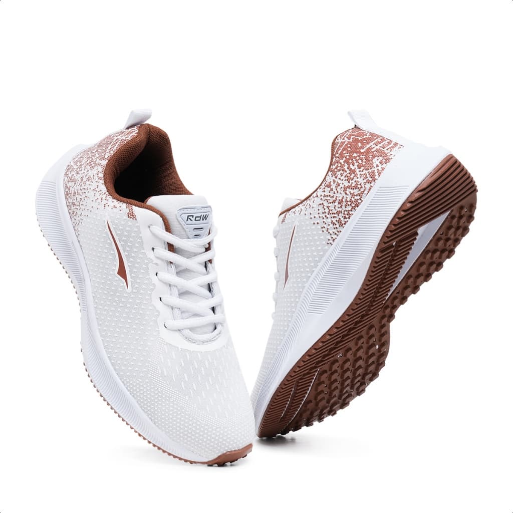 Tênis Feminino de Caminhada Academia Treino Leve e Confortável Branco EXCLUSIVO