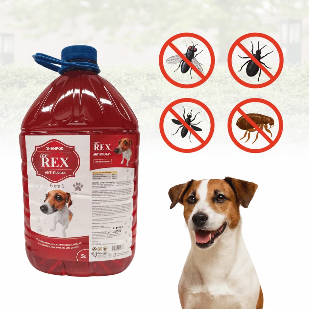 Shampoo para Cachorro Rex Antipulgas 5 Litros