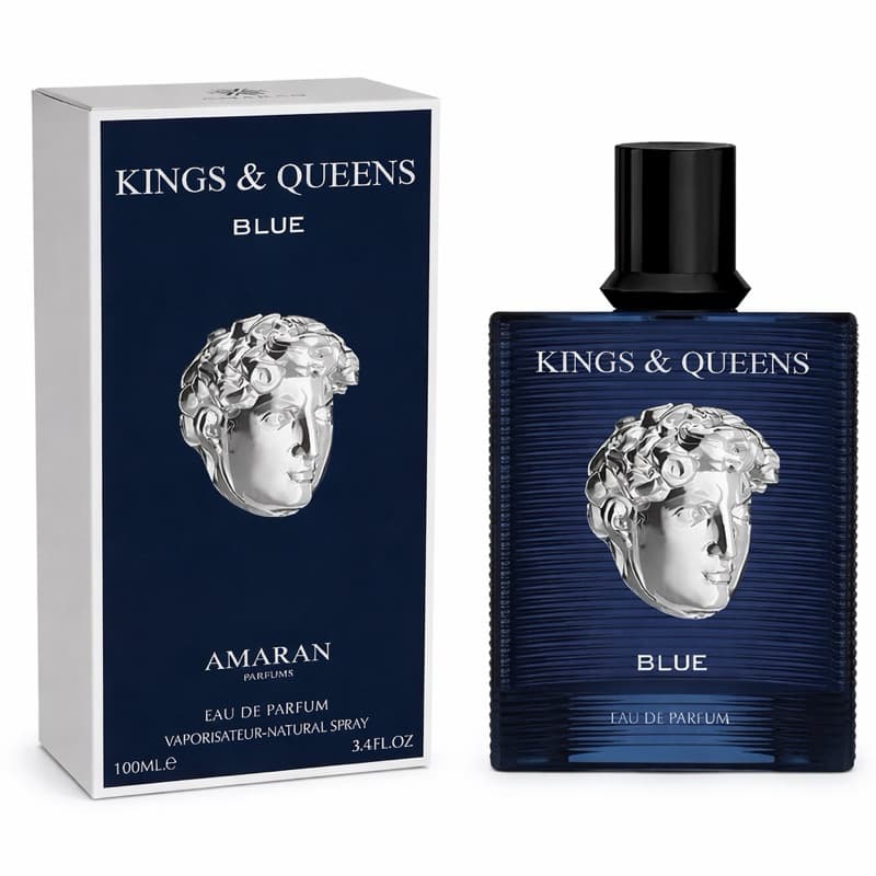Perfume Amaran Kings & Queens Blue 100ml Eau de Parfum Importado | Masculino Aromático Amadeirado