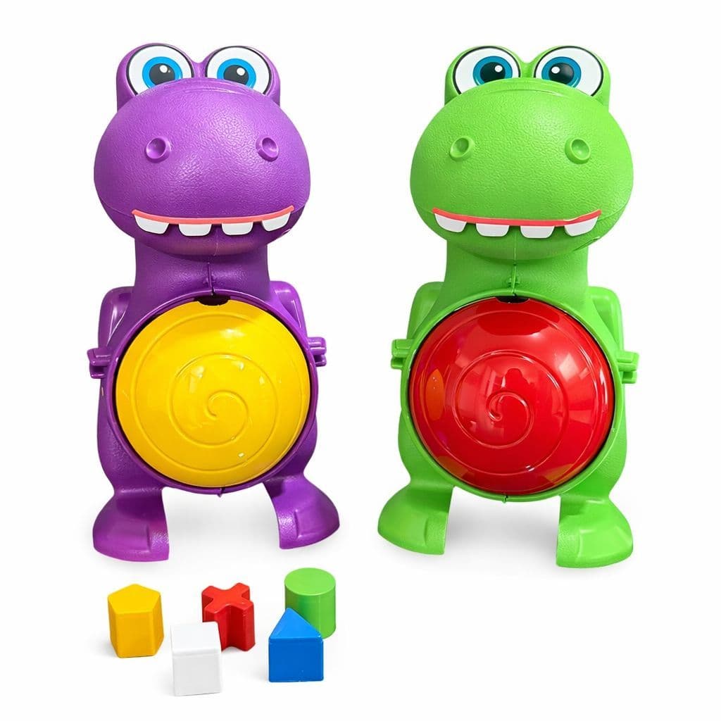 Brinquedo Educativo Didatico Dinossauro Dino Comilão Formas Geometricas