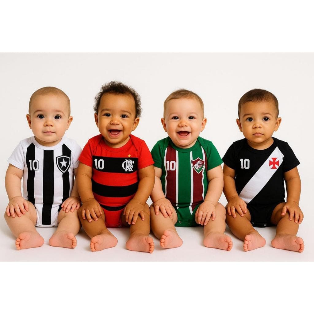 Body  bebe time mesversario  bebê campeao menina / menino