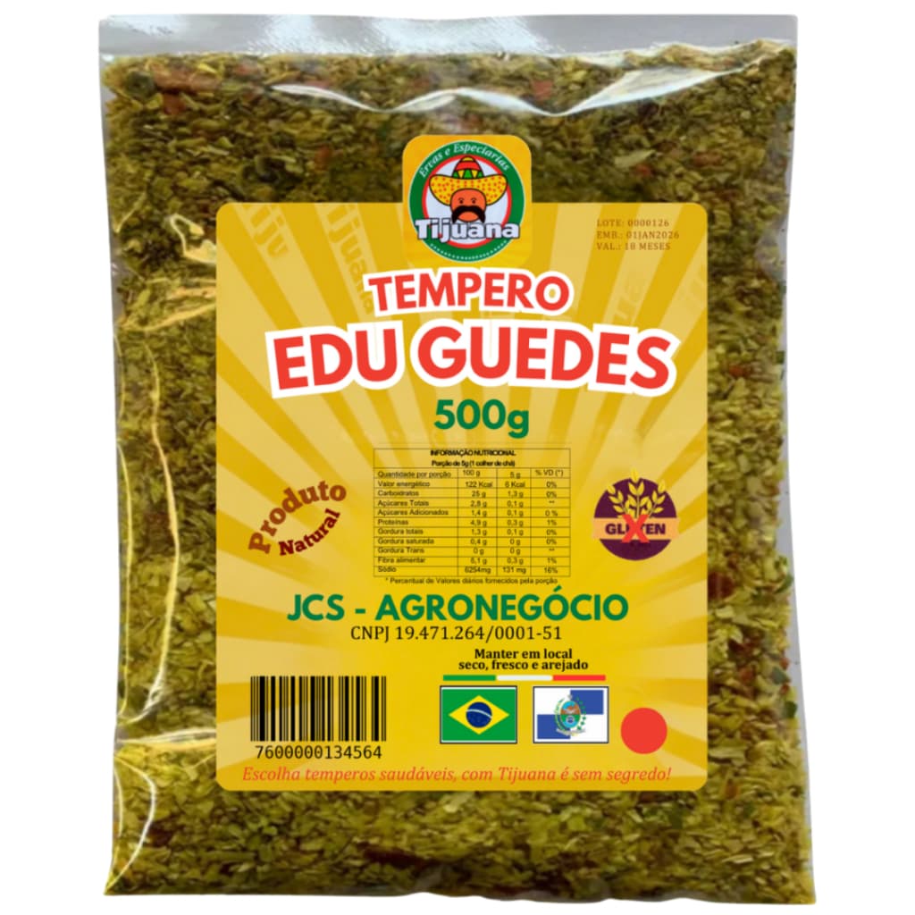 TEMPERO EDU GUEDES:  500g  -  1kg. TIJUANA TEMPEROS.