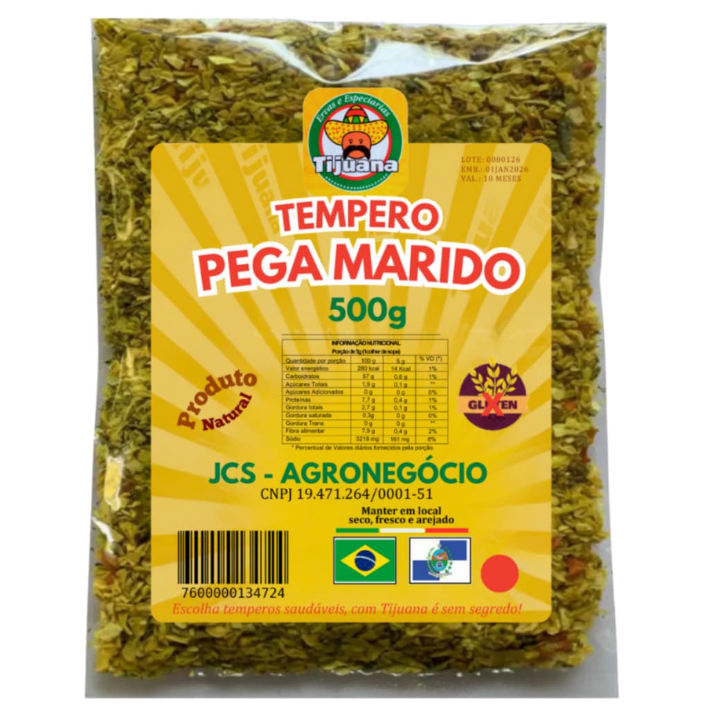 TEMPERO PEGA MARIDO: 500g  - 1kg. TIJUANA TEMPEROS.