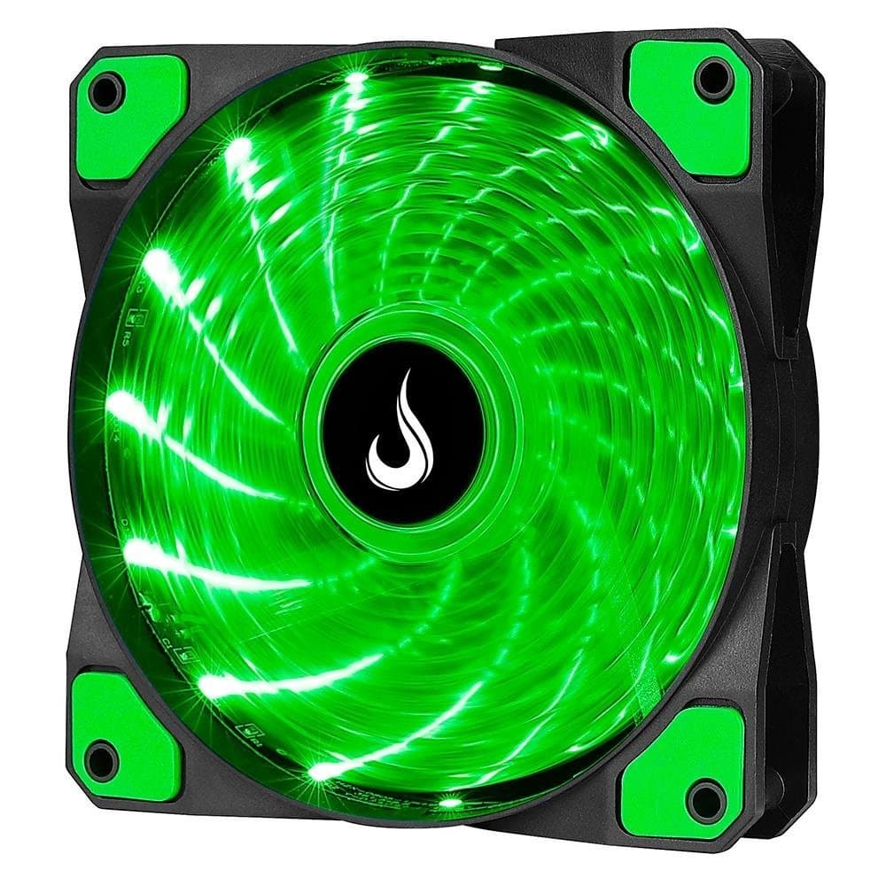 Fan Cooler 120mm Cor Solida LED - Rise Mode Wind Gamer - Cooler Ventuinha para PC Computador Gamer